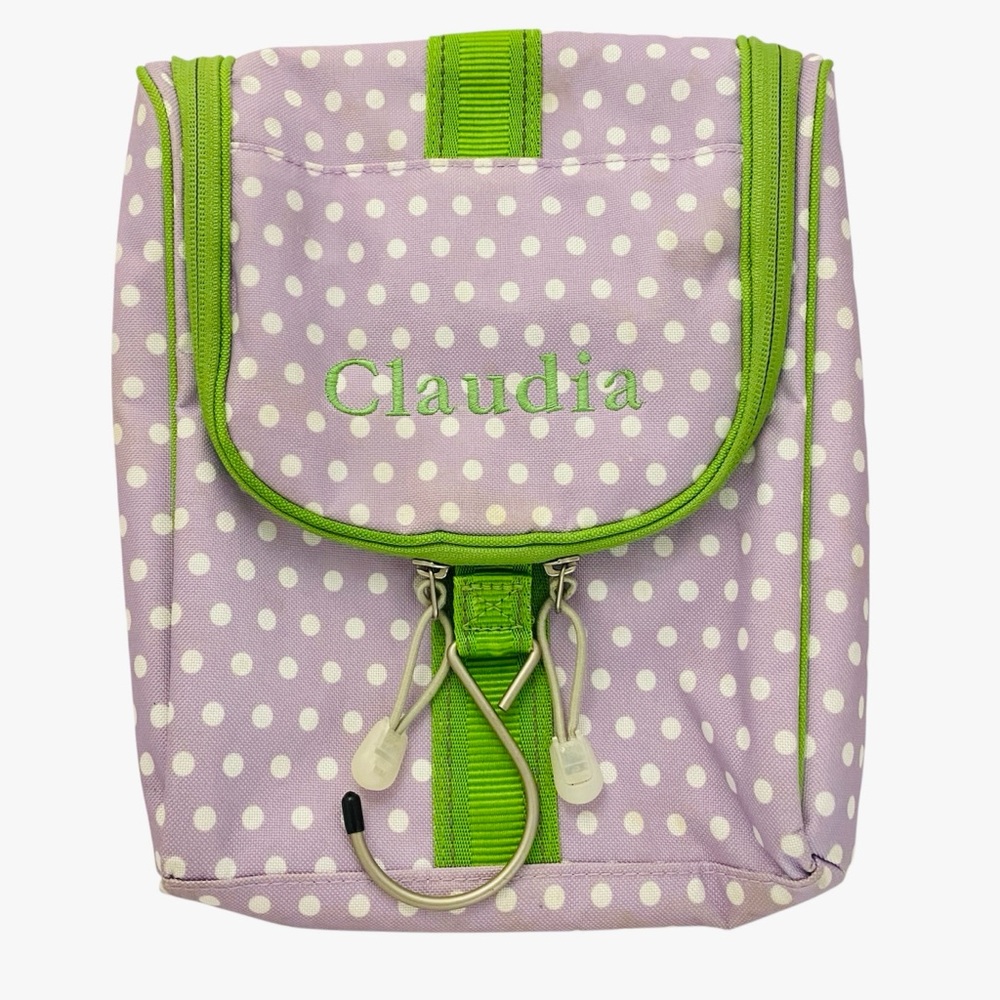 Pottery Barn Kids PBK Girls Hanging Toiletry Bag Polka Dot 2009 Camping School